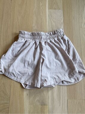 Lululemon Track That Shorts High-Rise 3” Beige/Light Gray - Size 4